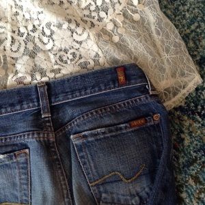 Seven mid waist flared jeans